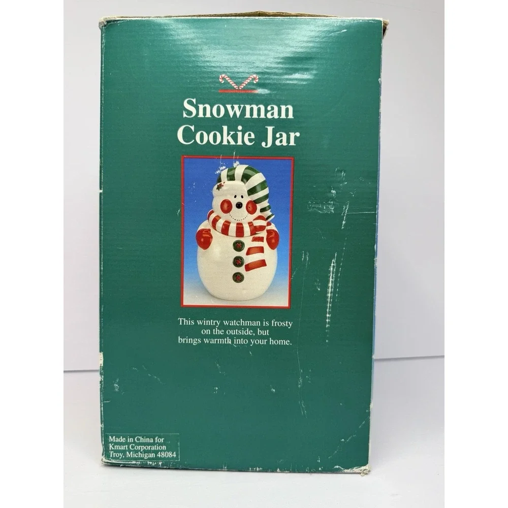 Vintage Snowman Cookie Jar 11¼